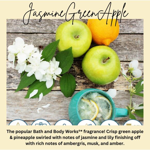 Vintage Dutch Colonial Village Glass Candle 10oz Jasmine Green Apple Scent - Picture 2 of 2